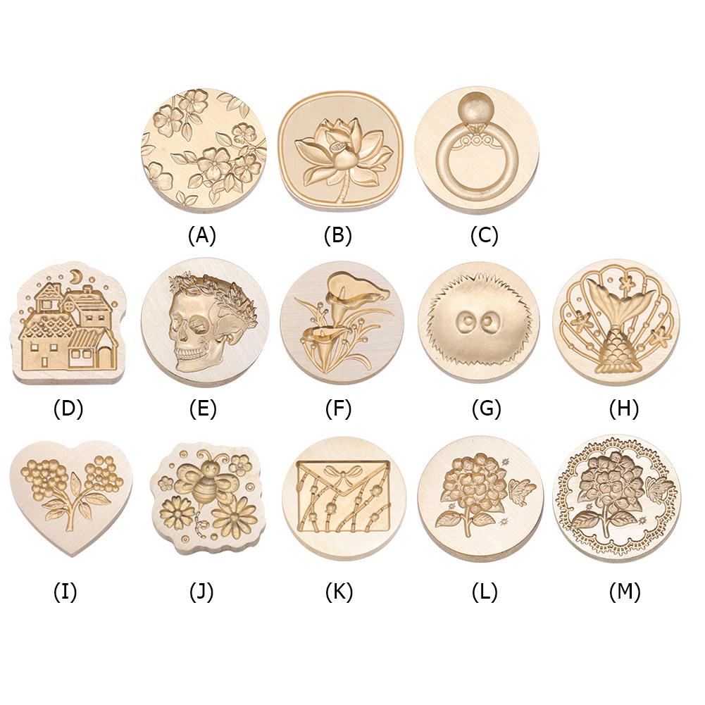 Латунные головки штампов, замена круглой формы, головка уплотнения штампа, 3D-тиснение, DIY Craft