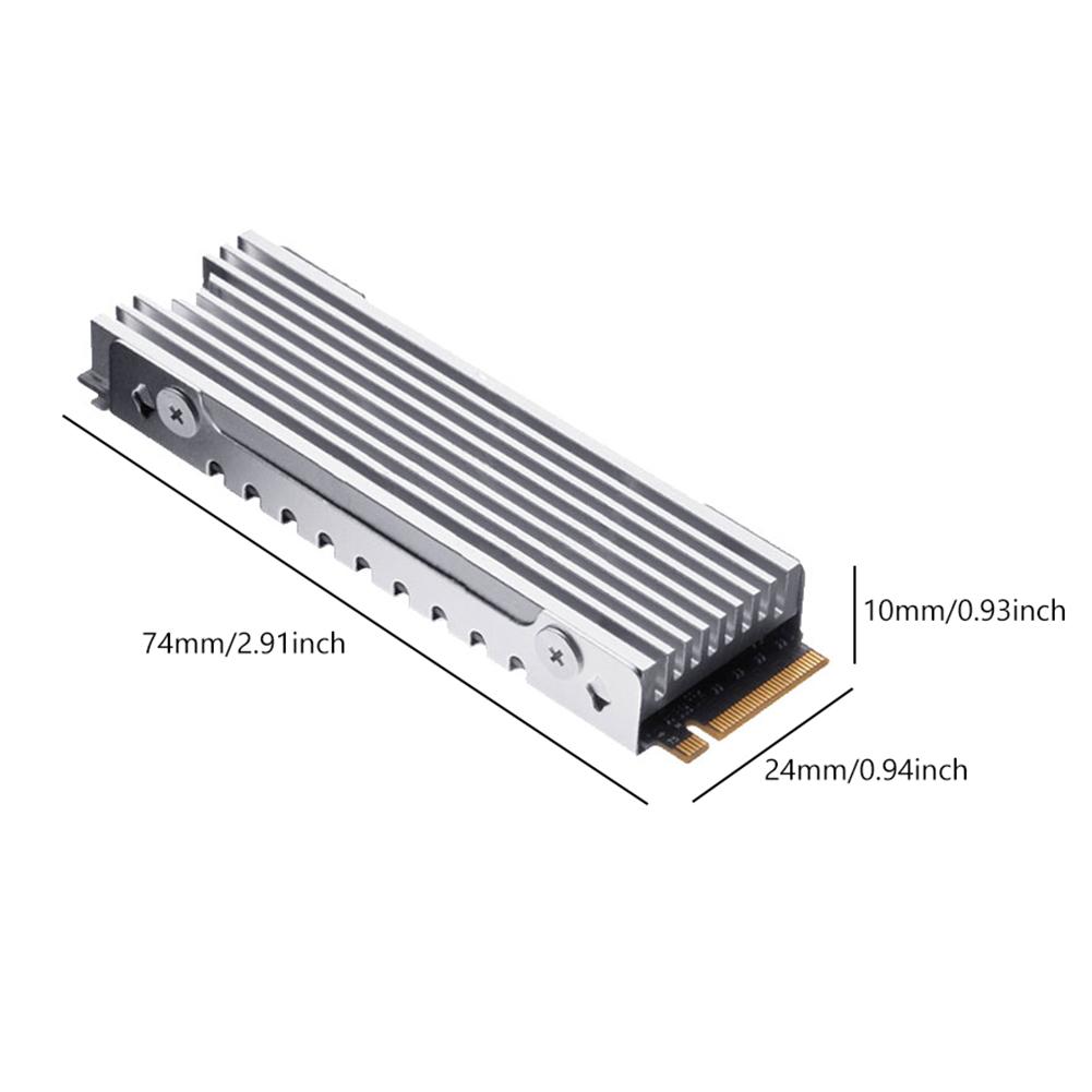 Кулер для M.2 2280 SSD NVME NGFF Теплоотвод Радиатор Алюминиевый сплав Термостойкость с Термосиликоновой прокладкой для игровой консоли PS5