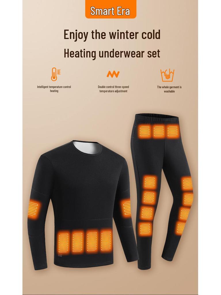 Cross-Border Smart Heated Underwear Set: Men's & Women's Winter Thermo Wear
