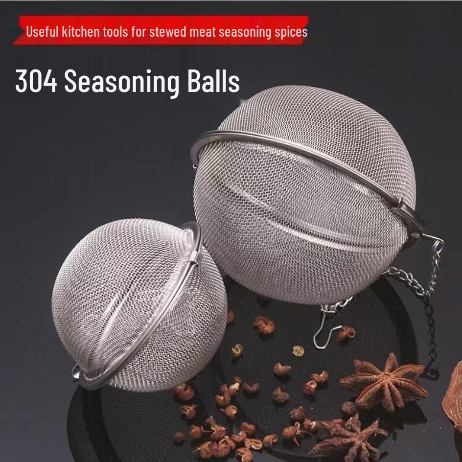 Stainless Steel Spice Ball for Soup and Hot Pot Seasoning with Tea and Meat Flavor Filter