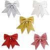 Beautiful Christmas Tree Bow Hangings With Plush Pearl Cotton For Holiday Cheer