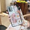 Cartoon Protective Phone Case For Nokia G22 Fashion Design Lanyard Shockproof Phone Holder Back Cover Anti-dust Ring