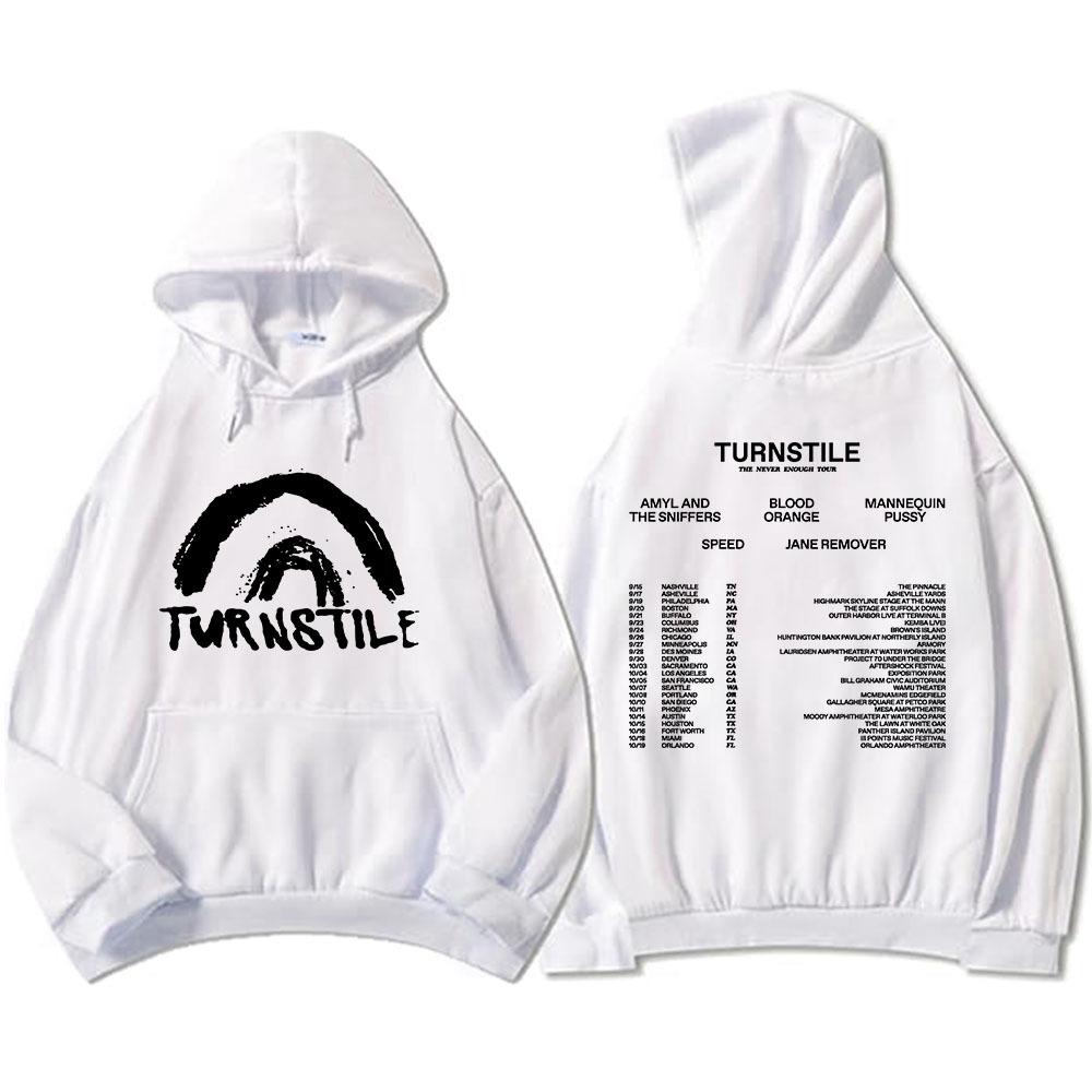 Худи с принтом группы Turnstile 'NEVER ENOUGH Tour'