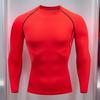 Мужская спортивная компрессионная футболка с длинным рукавом для бега и баскетбола – быстросохнущий базовый слой с высокой эластичностью