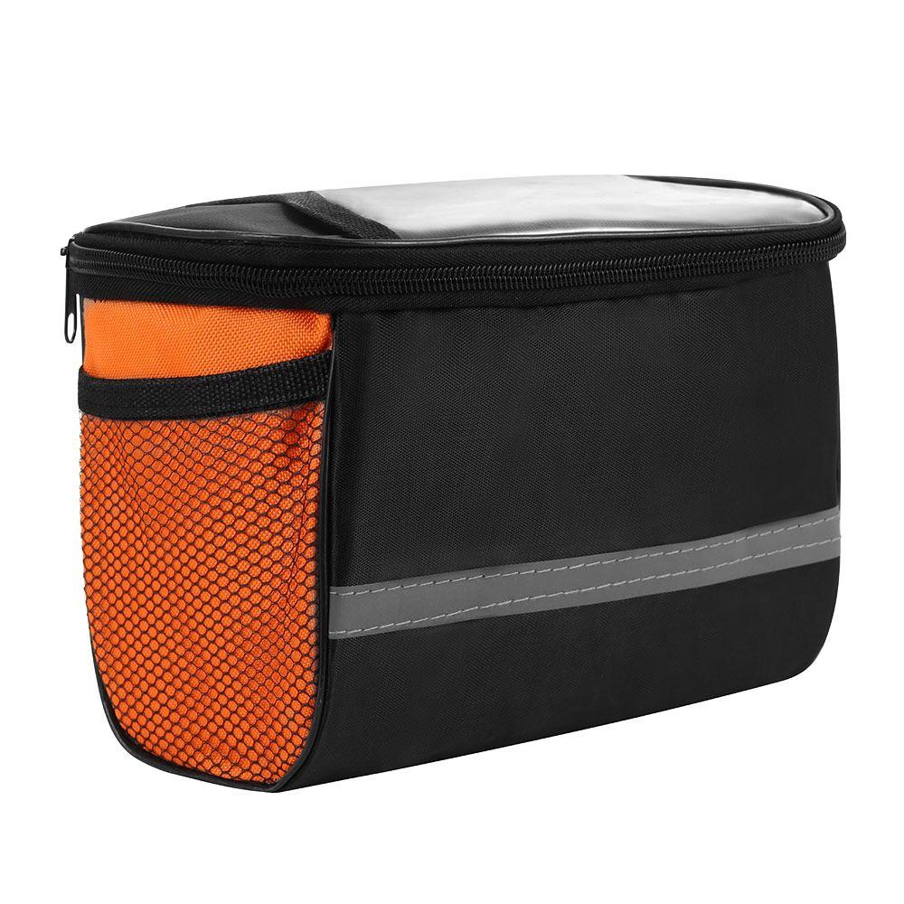 Sports Reflective Bike Pouch Bike Handlebar Bag Front Tube Basket Bicycle Bag Pannier