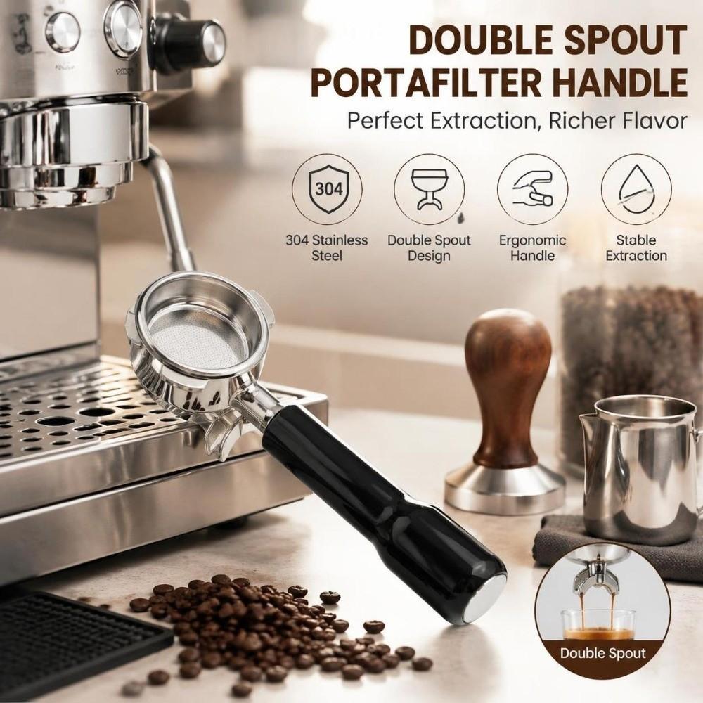 Double Flow Coffee Portafilter Handle Coffee Filter for Breville 870 880 For Breville 870 880