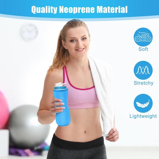 Water Bottle Sleeve Insulated Cover for Cirkul 22oz Plastic Stainless Steel Bottles Neoprene Carrier Car Cup Sleeve