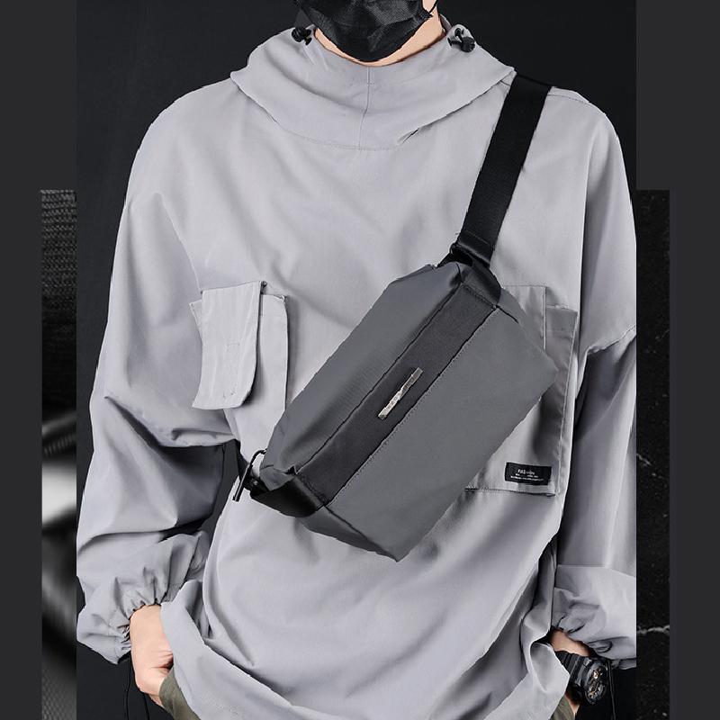 Fashion Solid Color Men Waist Packs 2022 New High Quality Waterproof Nylon Crossbody Bags Casual Sport Storage Chest Bag Pocket