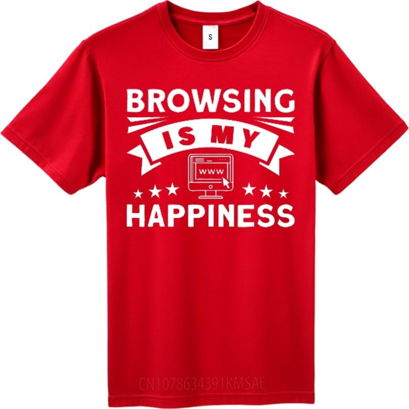 Relaxed Fit Tshirt Solid Color For her short sleeve t shirt Brand Browsing Is My Happiness Comfort For him tees Unisex Tshirt