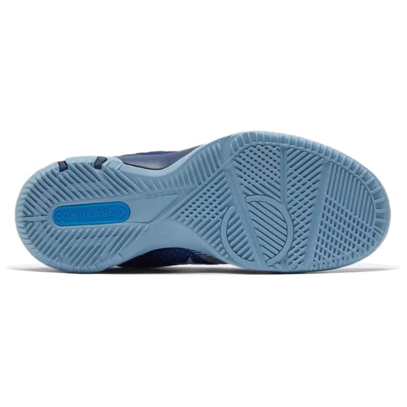 Converse G4 Кроссовки унисекс практичные баскетбольные средней высоты на шнуровке с круглым носком из сетчатой ткани, сине-желтые