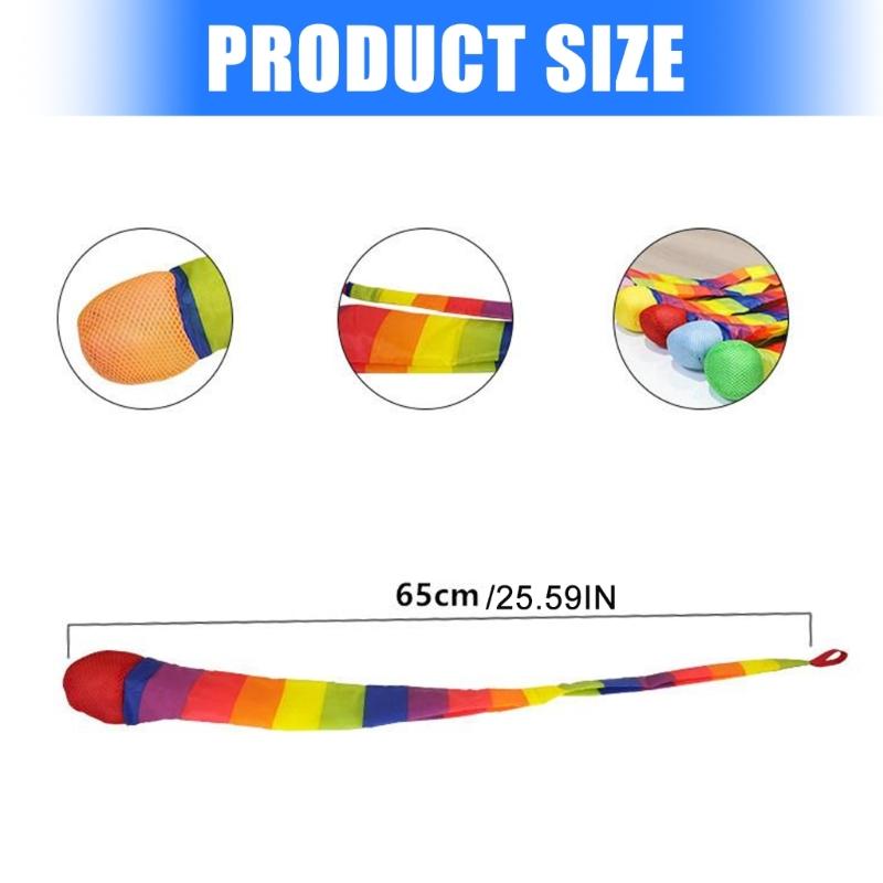 Rainbows Comets Ball Soft Tail Throwing Receiving Ball Cheerleading Streamers Ball For Kid Sensory Training And Team Game