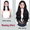 Bybrana Длинные волосы цельные длинные вьющиеся волосы V-образные наращивание волос невидимые пушистые слегка вьющиеся имитационные волосы