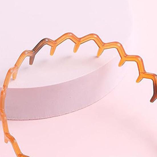 Зубчатая повязка на голову с зигзагообразным узором в форме зуба для мужчин и женщин в стиле 90-х годов, волнообразная повязка на голову с нескользящей ручкой, аксессуар для волос