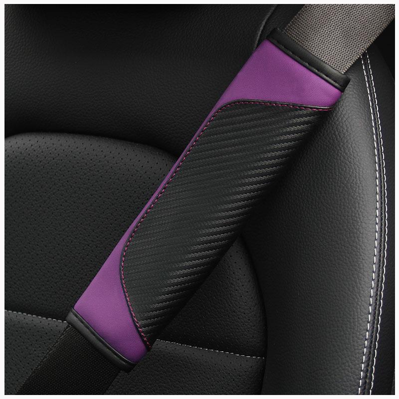 PU Leather Safety Seat Belt, Shoulder Cover, Breathable Protection, Padding Pad, Interior Access, Car Accessories,1- 2Pcs