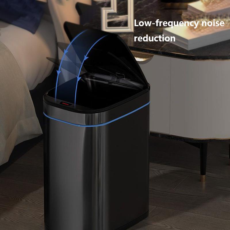 Smart Waste Bins with Lid Waste Bins Large Capacity Living Room Trash Can Stainless Steel Trash Can Modern Kitchen and Home Item