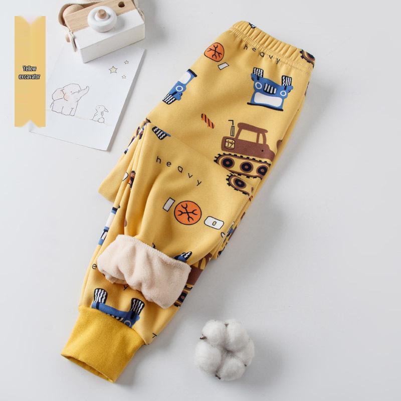 Детские зимние брюки на флисе - Толстые, теплые, с принтом для мальчиков и девочек