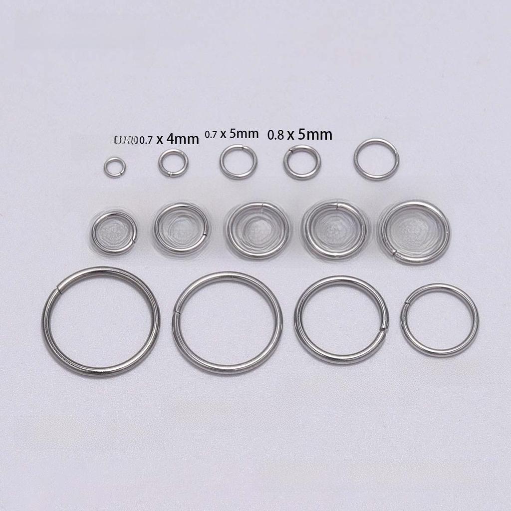 Плоское одинарное соединительное кольцо из нержавеющей стали для ювелирных аксессуаров своими руками