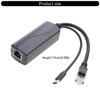 Durable Gigabit PoE Splitter for Camera PoE Separator 15cm Cable Length