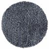 &NE Mix Round Shaggy Chair Pad, Navy, 35cm Diameter X 4cm Thick, Round, Memory Foam Urethane, Non-Slip, Washable, Thick, Fluffy, Strapless, Nordic Sty