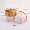 50pcs Aluminum Foil Baking Cups Muffin Cupcake Paper Cups Cake Wrapper Baking Cup