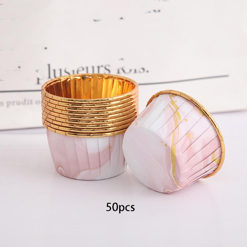 50 шт. Кухонные принадлежности для выпечки Фольгированные формочки для кексов Обертка для торта Форма для выпечки