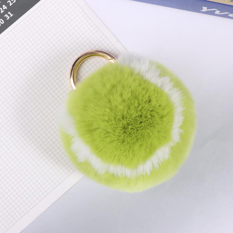 Мягкий пушистый теннисный мяч, плюшевый брелок, плюшевый мяч, брелок для девочек, рюкзак, подвесная сумка, подвесное украшение
