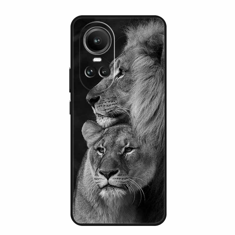 For Oppo Reno10 Pro Case Animals TPU Soft Silicone Back Cover for Oppo Reno 10 Pro 5G CPH2525 CPH2531 Protective New Phone Funda