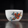 Suet Jade White Porcelain Ice Seed Cup Jade Porcelain Single Cup Set Kung Fu Meditation Cup Master Cup Personal Tea Cup