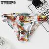 Printed Breathable Ice Silk Seamless Triangle Underwear Low Waist Breathable Triangle Underwear