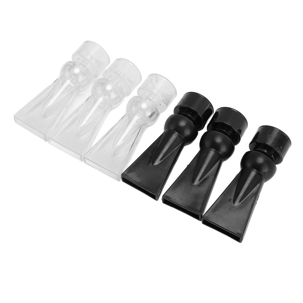 Набор из 6 насадок типа «утиный нос» для аквариума, пластиковые, способствуют стабильному потоку воды, выход воды из аквариума, плоская насадка, фитинги для труб