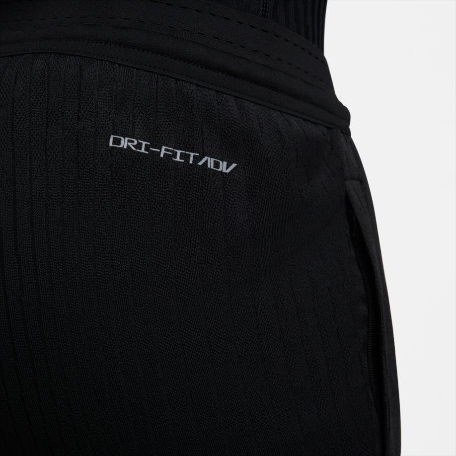 Nike Спортивные брюки мужские вязаные влагоотводящие Dri-FIT с принтом логотипа футбольного клуба «Ливерпуль», на кулиске, черные FN9307-010