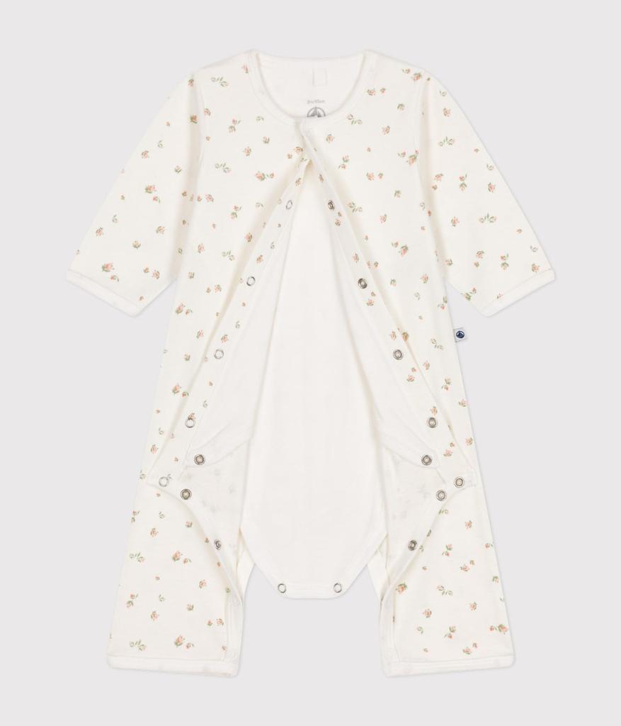 Bodyjama A0B5X 6 Months 67cm [Petit Bateau] Off-white/Multicolor