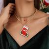European & American Multi-layer Christmas Necklace with Santa, Tree & Stocking Charms