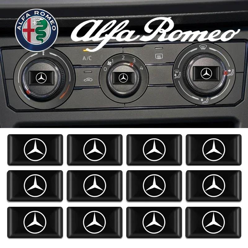 10Pc Car Epoxy Resin Interior Sticker Car Logo Emblem Decal Decoration For Mercedes Benz B/C/E/S Class A Class C200L GLC GLE CLA
