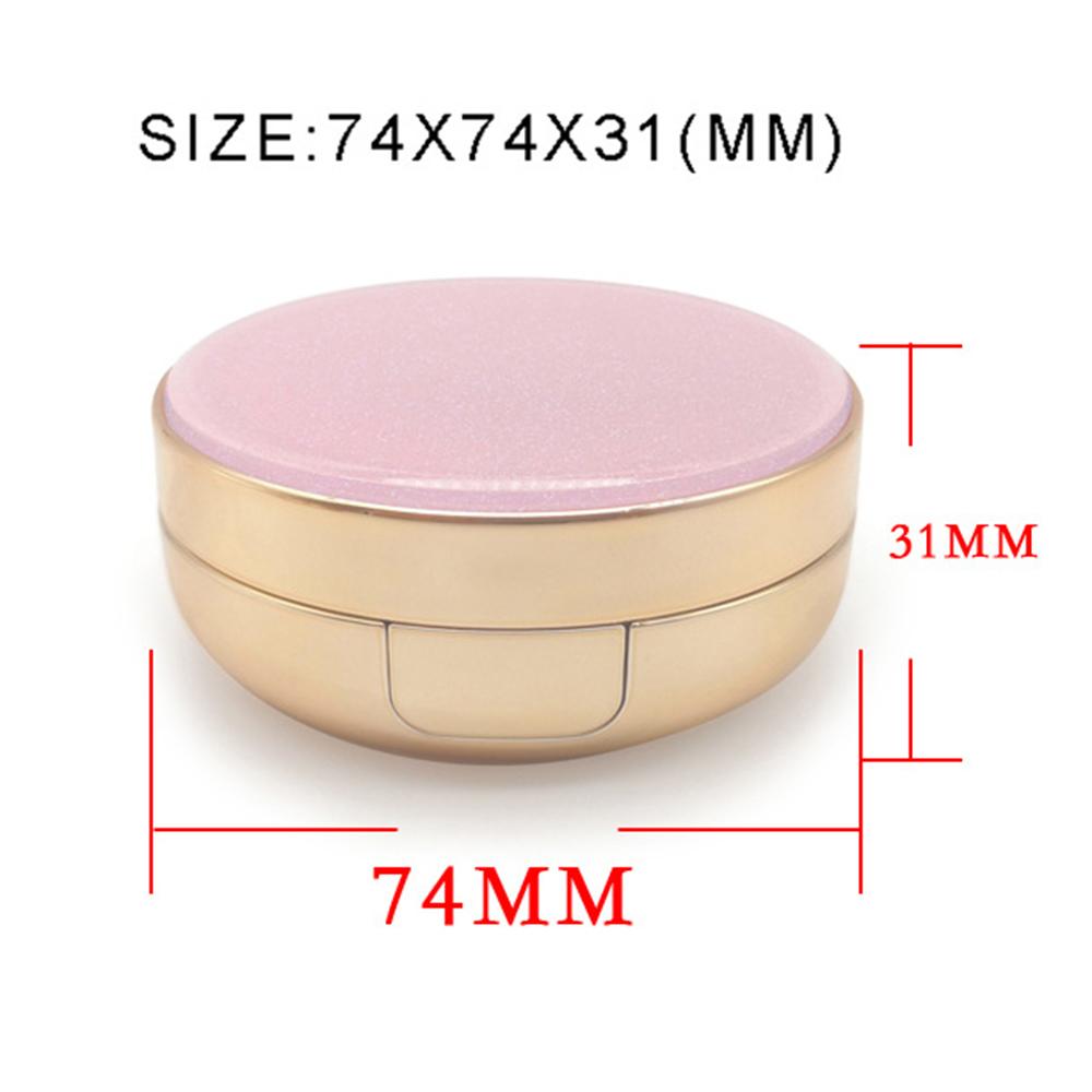 Pink Travel Kit Makeup Case With Mirror Air Cushion Puff Box Cosmetic Container BB Cream Container