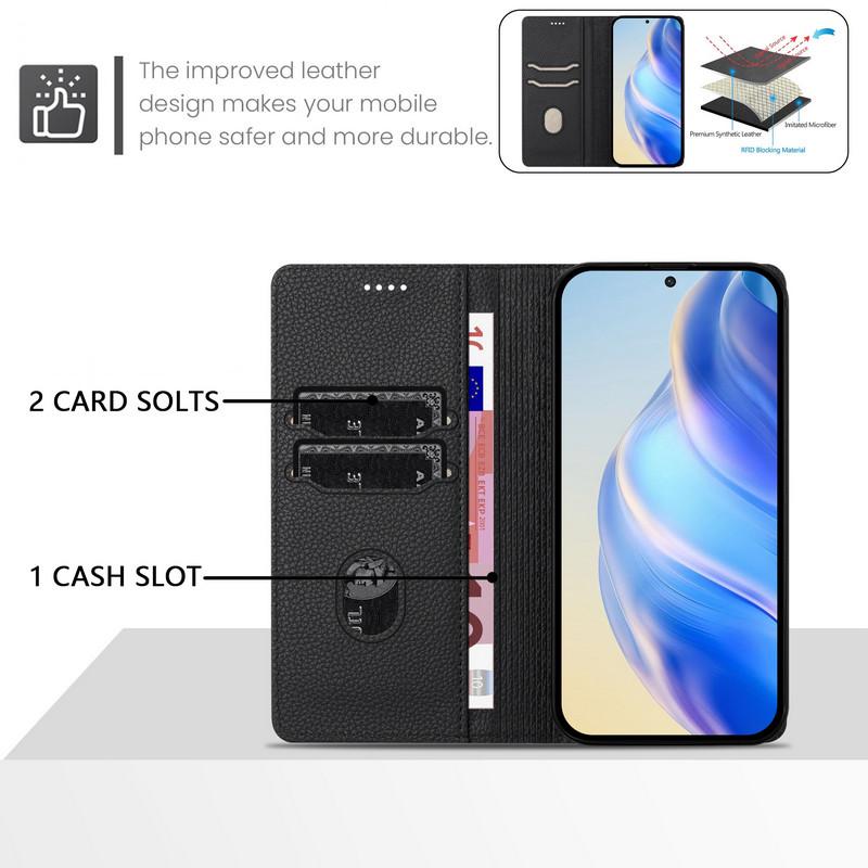 RFID Кожаный Чехол-кошелек для Xiaomi Redmi Note 13 Pro 5G 4G Роскошный чехол для Redmi Note 13 Pro Plus Чехол Note 13 Pro+ Funda