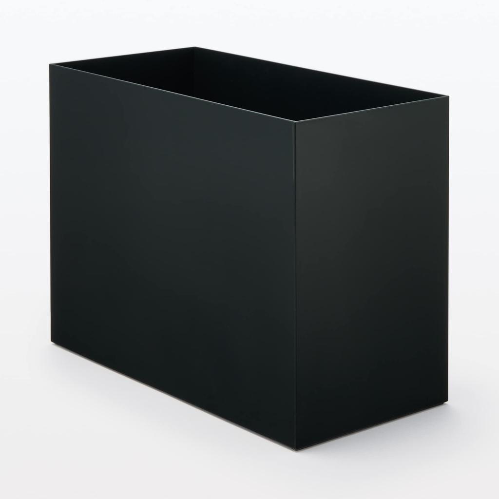 MUJI Polypropylene File Standard A4 Dark W15 x D32 x 83364694 Box, Type, Wide, Size, Gray, Approx. H24cm,