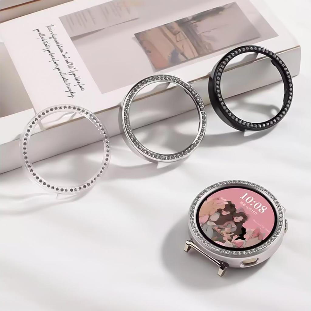 Блестящий полый корпус-рамка для Huawei Watch GT6 41 мм Алмазный кристаллический бампер-защита для Huawei GT6 41 мм Аксессуар-чехол