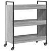 VidaXL Kitchen Cart, Shelf with Wheels, Service Cart, Indoor Living Room Bathroom Storage Furniture, Sonoma 842319