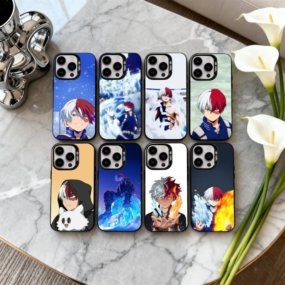 S-Shoto-O T-Todoroki M-MHA-A Phone Case For iPhone17,16,15,14,13,12,11 Plus,Pro Max Candy Silver Plated Inside Cover