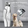 Pet Nail Clippers With LED Light For Dogs Cats Rechargeable Easy And Safe Pet Nail Trimmer Pet Supplies