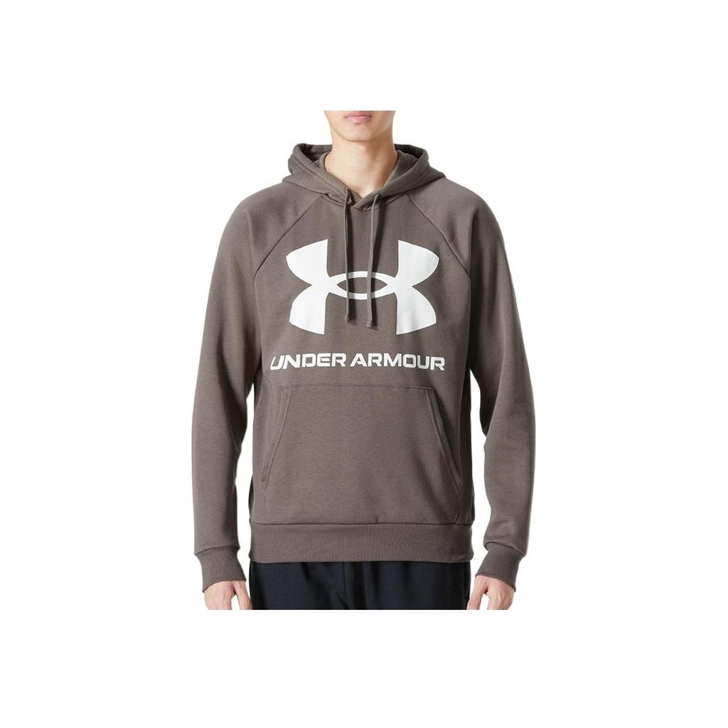 Under Armour Осень-зима 22, фирменный логотип, напечатанный на шнурке, капюшон, свитер с длинным рукавом, мужская толстовка, коричневый цвет 1357093-176