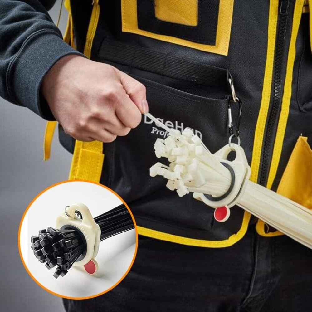 Портативный держатель для кабельных стяжек, флуоресцентный флуоресцентный органайзер, подарочный инструмент для хранения кабельных стяжек