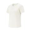 Fitness Series Simple Solid Color Round Neck Pullover Short Sleeve T-Shirt Women Tops Off-White ATSV510-7