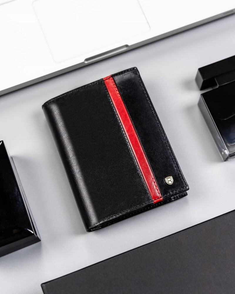Męski pojemny skórzany portfel z RFID od Rovicky