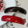 Red Acetate Hair Clip French Style Barrettes Simple Vintage Spring Clip Girl