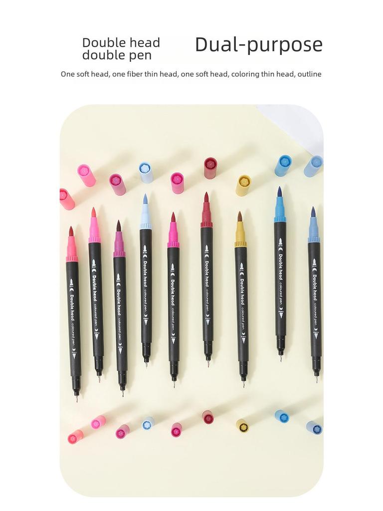 Набор двухсторонних акварельных ручек - 120, 72, 60 цветов с мягкими наконечниками для детского творчества и рисования