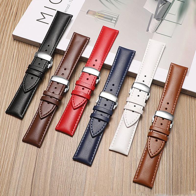 Кожаные ремешки для Apple Watch 10 9 8 7 6 5 4 3 SE ultra Застежка-бабочка Замена ремешка на запястье 46 мм 41 мм 42 мм 44 мм 45 мм Ремешок для iwatch