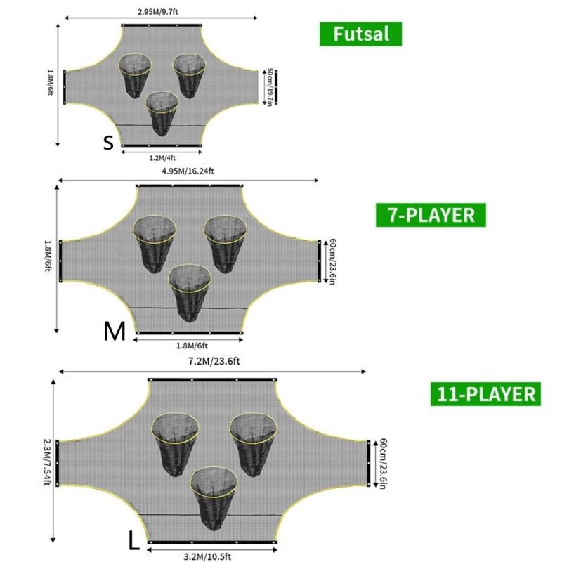 Soccer Net Football Scoring Training Net with Scoring Zones Practice Shots Soccer Targets Sheet Practice Targets Net