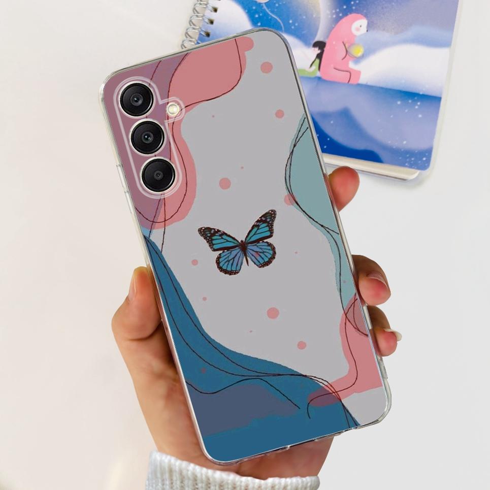 Чехол для Samsung Galaxy A25 5G 2023 Чехол для Samsung A15 5G A35 A555G Прозрачный Мягкий ТПУ Чехол С Модным Рисунком Обложка для Galaxy A15 4G